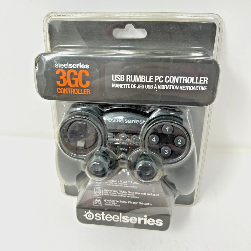 rumble usb pc/mac controller dual stick shock black steelseries 3gc video game