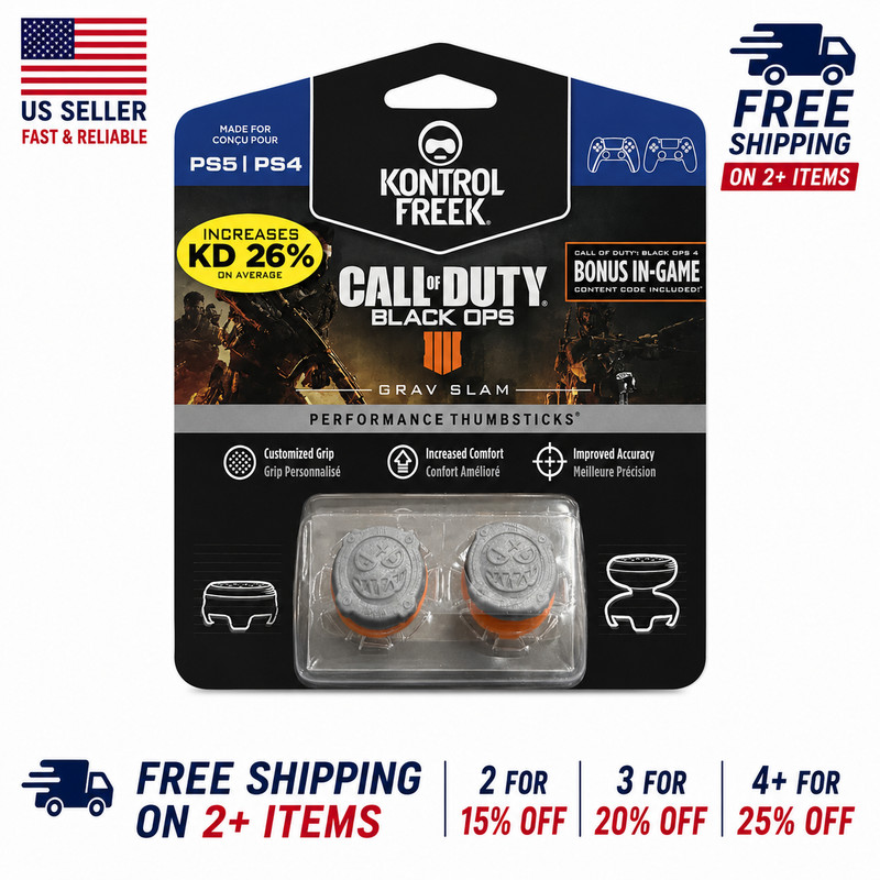 KontrolFreek FPS Thumbsticks for PS4/PS5 – Black Ops 4 – Ships Fast