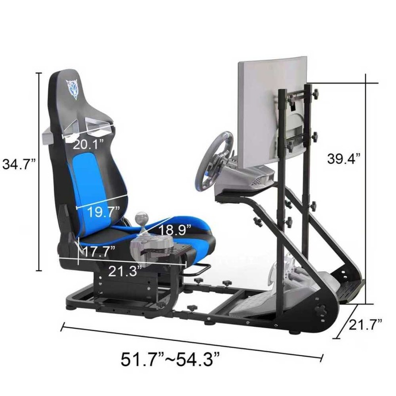 Racing Wheel Cockpit for Fanatec Logitech PS5 Xbox w/ Adjustable Seat gallery