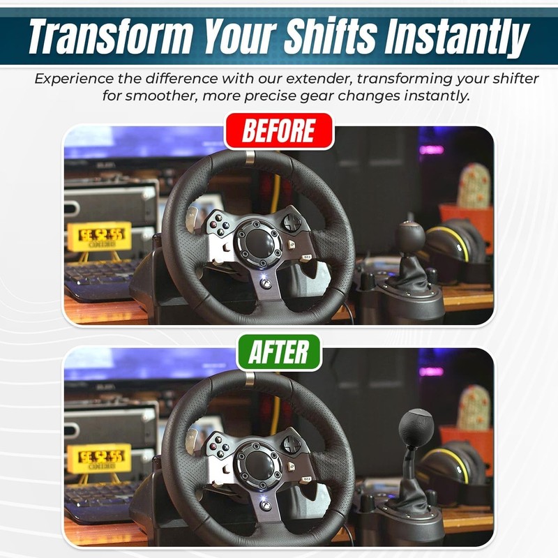 Gear Shifter Knob Adapter Mod for Logitech G29 G920 G923 G27 G25, Stick Lever... gallery