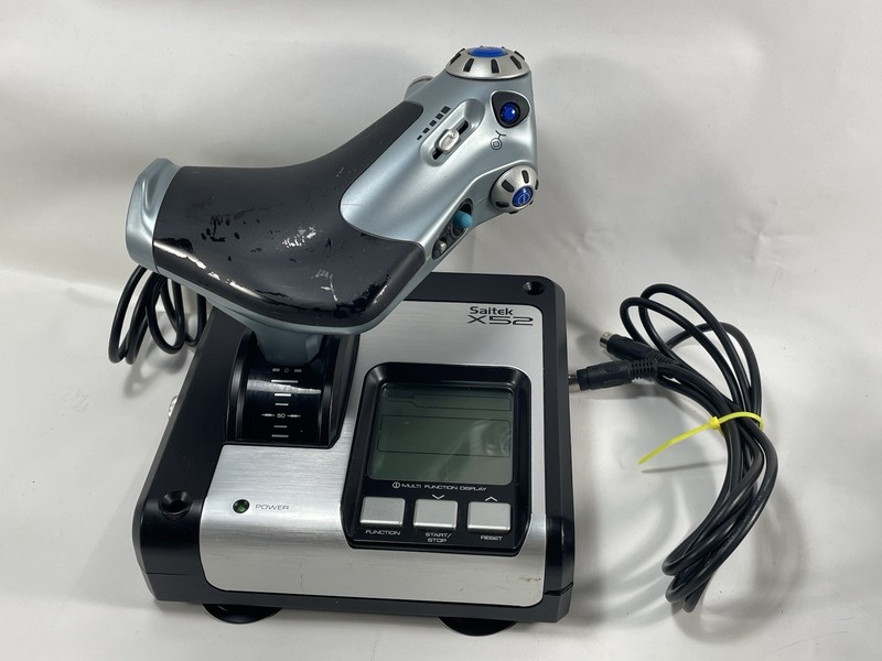 Logitech G Saitek X52 Flight Control System HOTAS Joystick Powers On (untested)