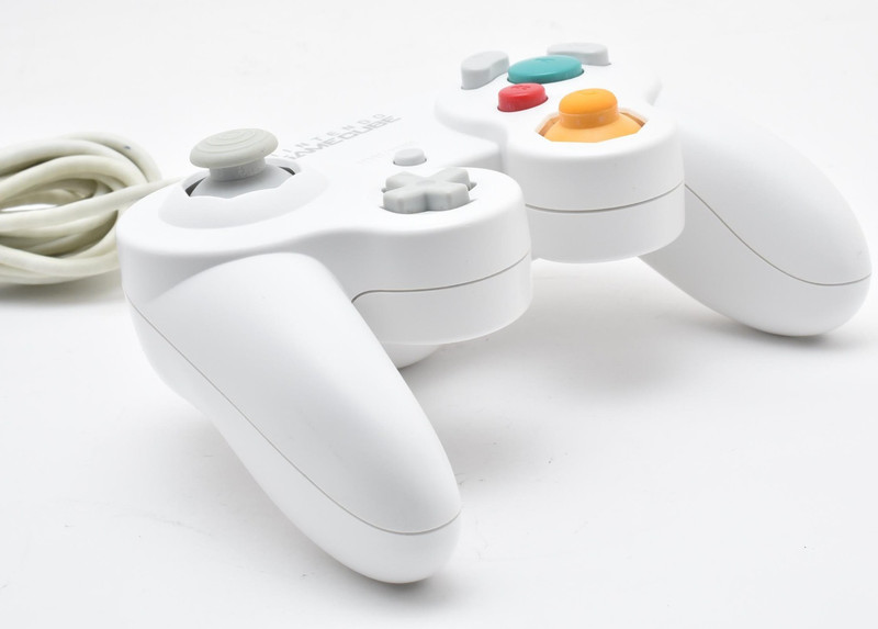Lot 2 Nintendo GameCube Controller White Emerald Blue Set Tested Good GC Japan gallery