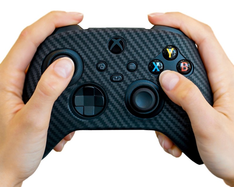 20x Mixed PS5 & Xbox Carbon Fiber Controller Skin Bundle + 5 Grip Sets