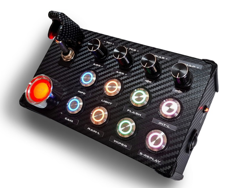 Button Box Console Sim Racing Competizione Illuminated Buttons RGB Start Engine gallery