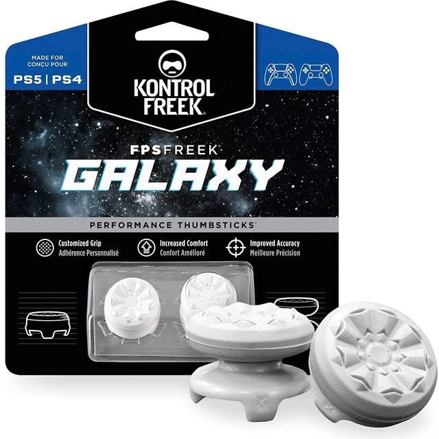Control Freek PS4 PS5 Controller Performance Thumb Grip Galaxy White New