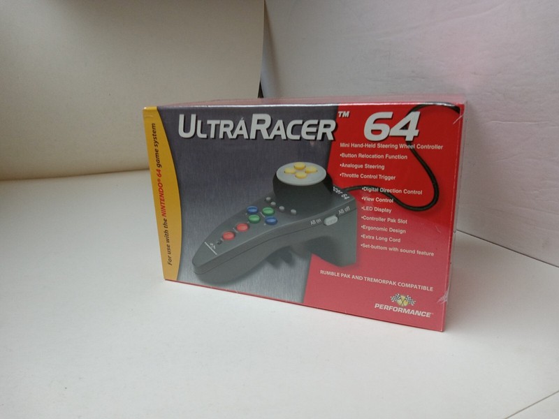 RARE NEW FACTORY SEALED ULTRA RACER WHEEL CONTROLLER FOR N64 NINTENDO 64