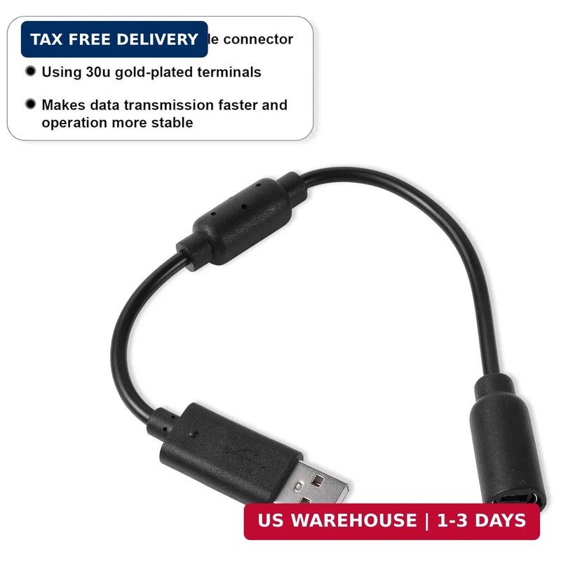 USB Breakaway Cable for Logitech G920 Ferrari 458 Spider Racing Wheel Black gallery