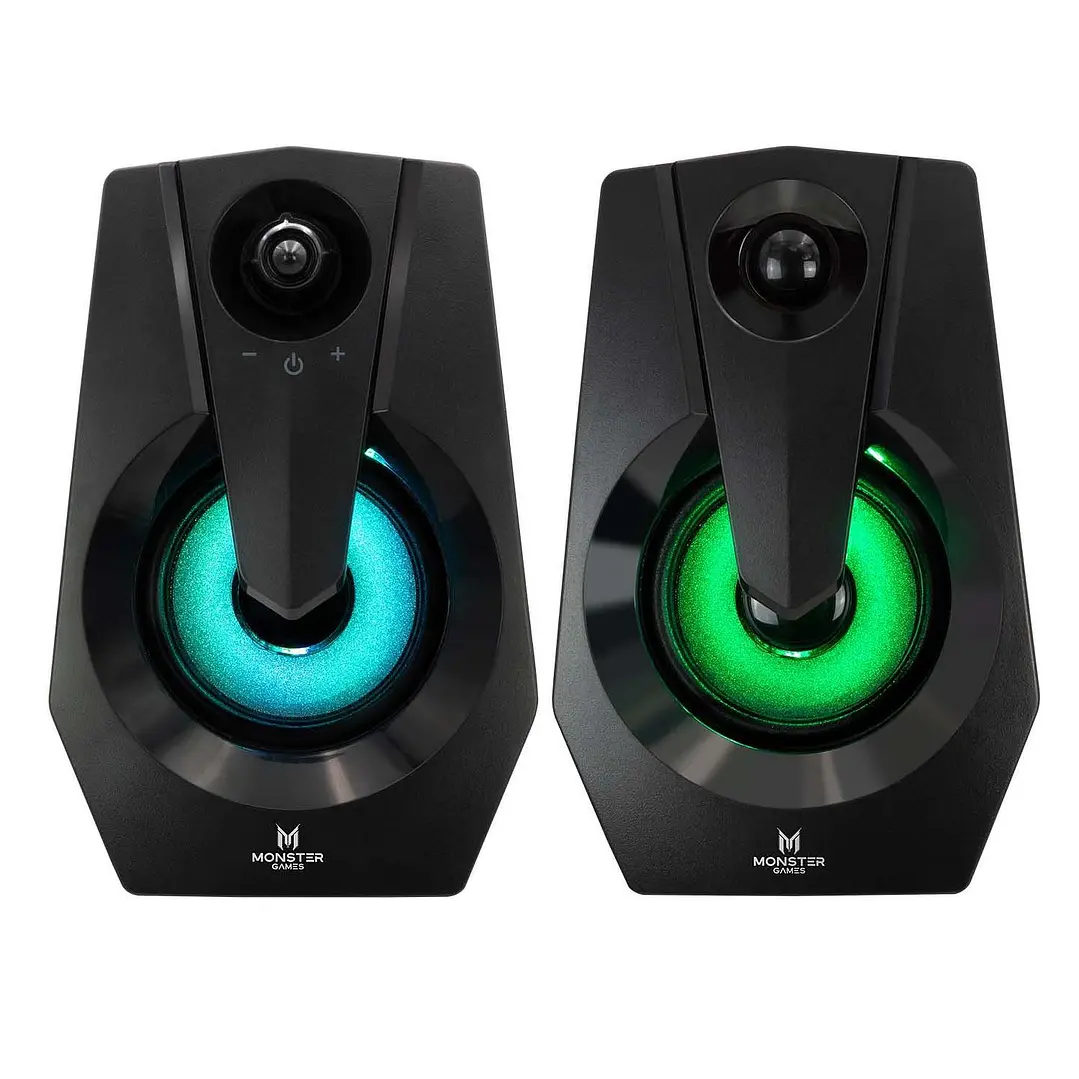 Parlante PC Gamer Monster Games Space Led - Imagen 2