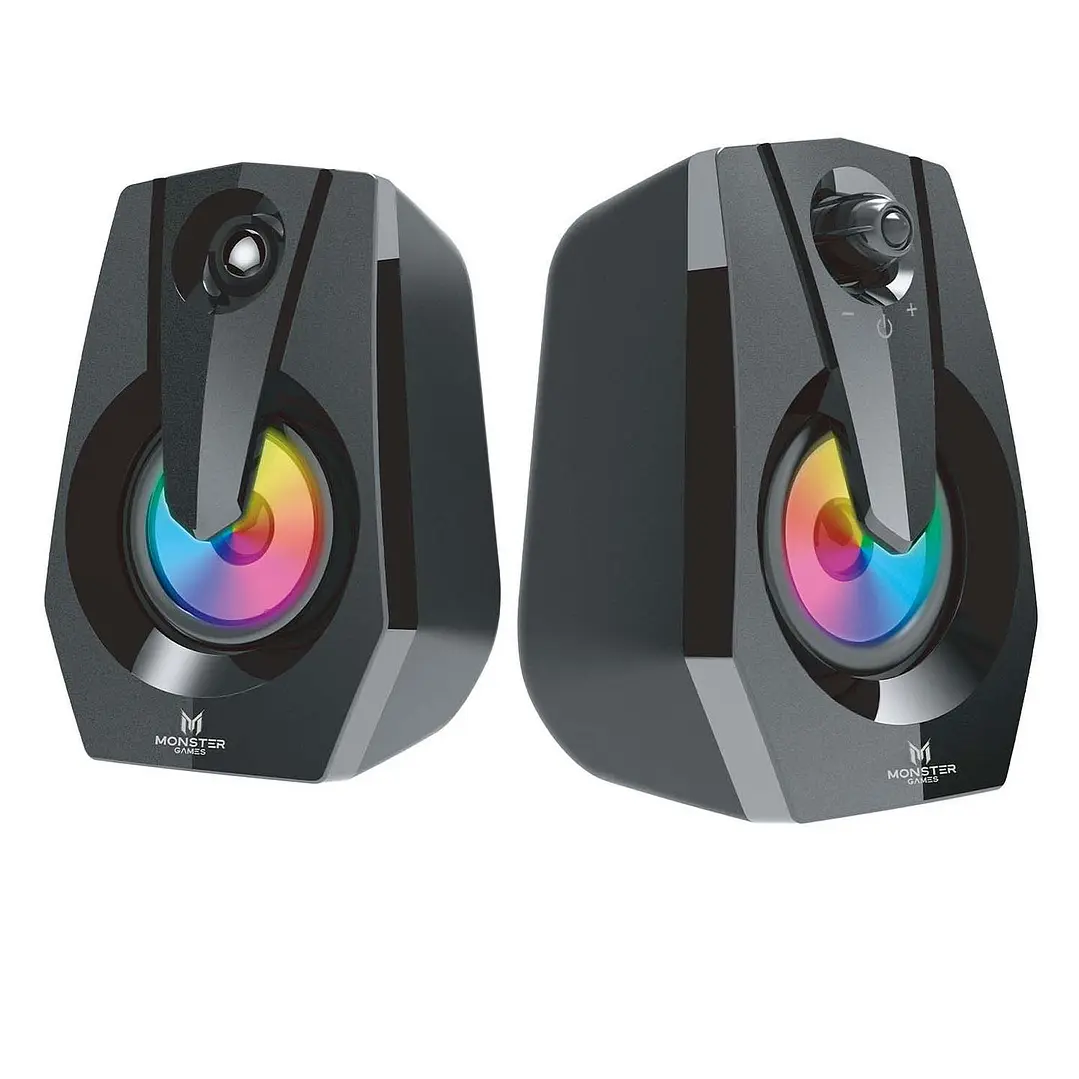 Parlante PC Gamer Monster Games Space Led - Imagen 3