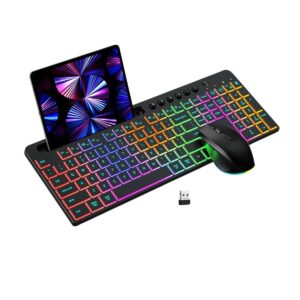 Kit Teclado Mouse Inalámbrico COUSO RGB