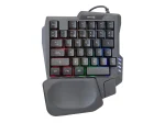 Teclado Gamer Retroiluminado Reptilex Una Mano Rx0056 negro