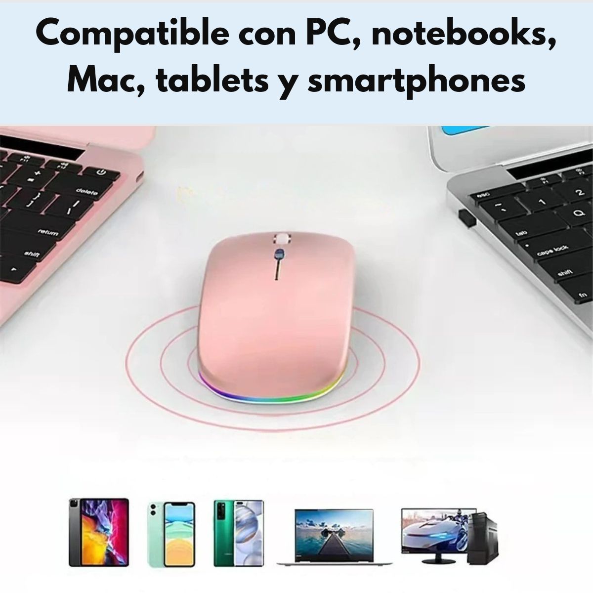 Mouse Inalámbrico COUSO WG899 RGB Recargable - Imagen 3