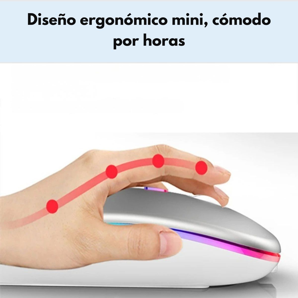 Mouse Inalámbrico COUSO WG899 RGB Recargable - Imagen 4