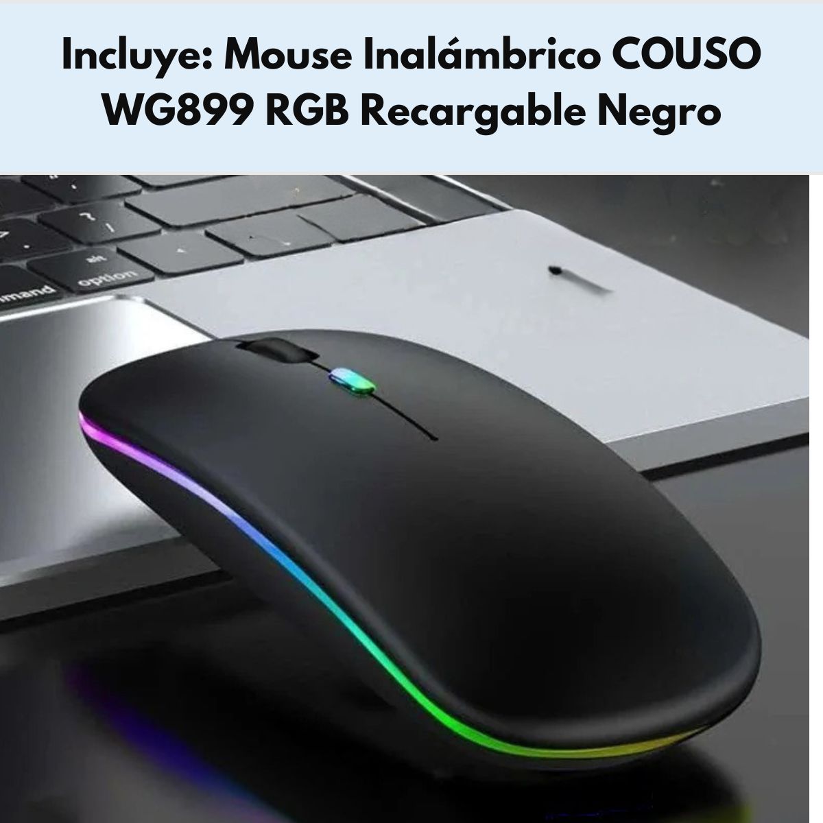 Mouse Inalámbrico COUSO WG899 RGB Recargable - Imagen 8