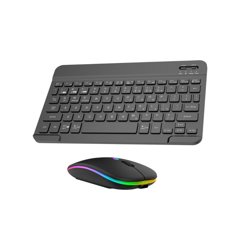 Kit Mini Teclado Inalámbrico COUSO CK880 – 77 Teclas, Ultra Delgado nego