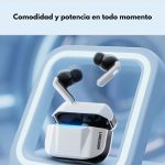 Audfonos Gamer Bluetooth TWS Luces LED Baja Latencia TG16 Blanco