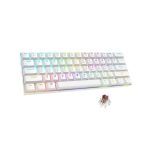 Teclado Mecánico COUSO CX23 Bluetooth RGB 60% Blanco 61 Teclas